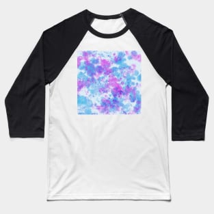 Blue Purple Watercolor Splatter Baseball T-Shirt